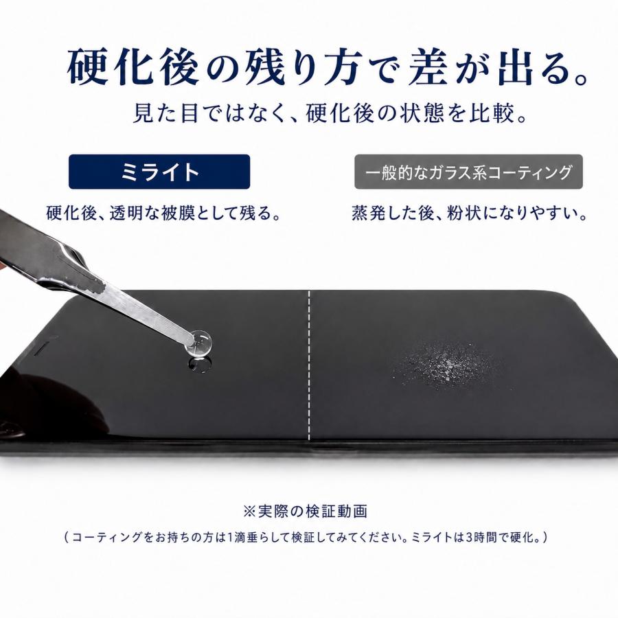 スマホコーティング ミライト ガラスコーティング剤 完全硬化型 液体