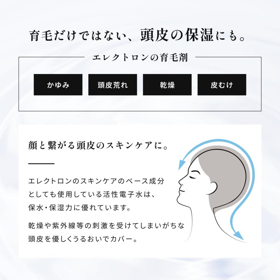 エレクトロン 頭皮ケアセット オム  男性用 シャンプー 育毛剤 セット 医薬部外品 活性電子水 頭皮ケア スカルプ 乾燥 抜け毛 デンキバリブラシメーカー公式｜electron-everyone｜15