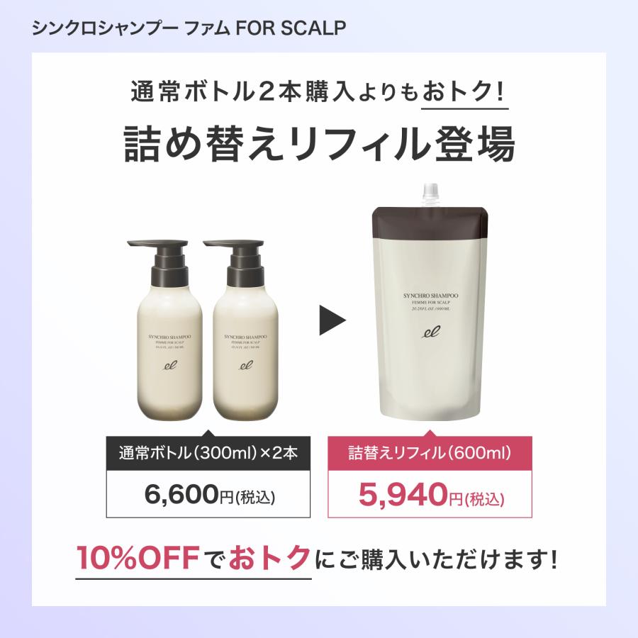 エレクトロン シンクロシャンプー&トリートメント詰め替え エレクトロン / シンクロシャンプー ファム FOR SCALP／シンクロ