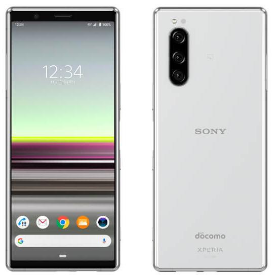 中古美品】Xperia 5 SO-01M SIMフリーホワイト docomo版 SIMロック解除