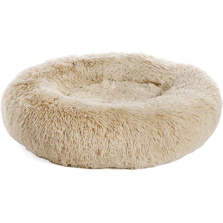 Zeny 犬 ベッド 猫 クッション ドーナツ ラウンド型 ペットベッド もこもこ 寒 ふわふわ 滑り止め 丸洗いok ソファ 在庫あり 即納 防寒