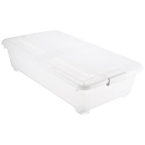 在庫限り サンカ ベッド下収納ボックス 4個組 キャスター付き スモークホワイト S s 正規激安 Studiostodulky Cz