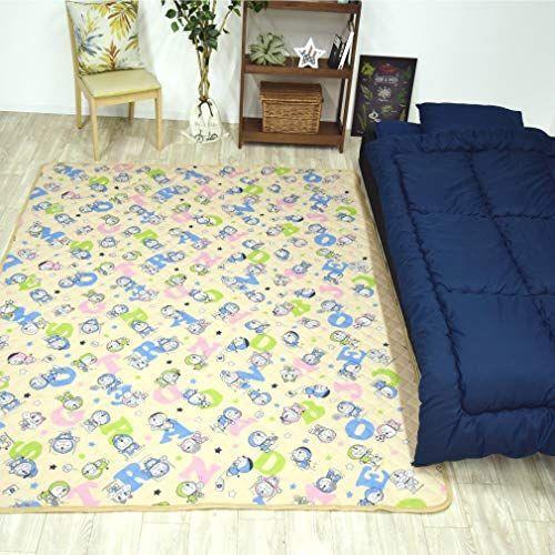 ドラえもん ラグ キルトラグ ワッフル生地 3畳 約180 230cm イエロー ポップなイラストが