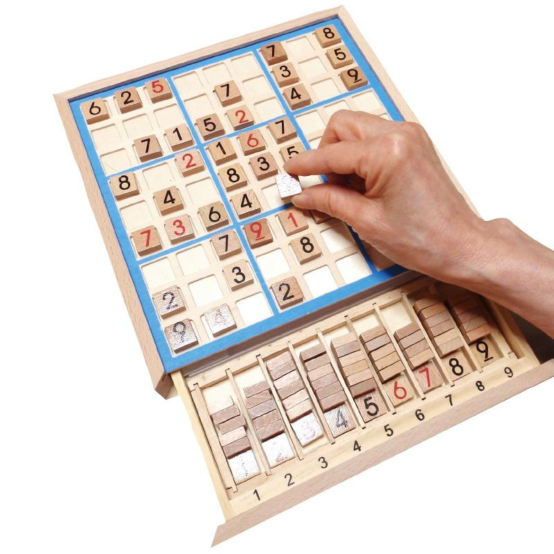木製ナンプレゲーム 一人用 問題集付き 数独 パズル ボード