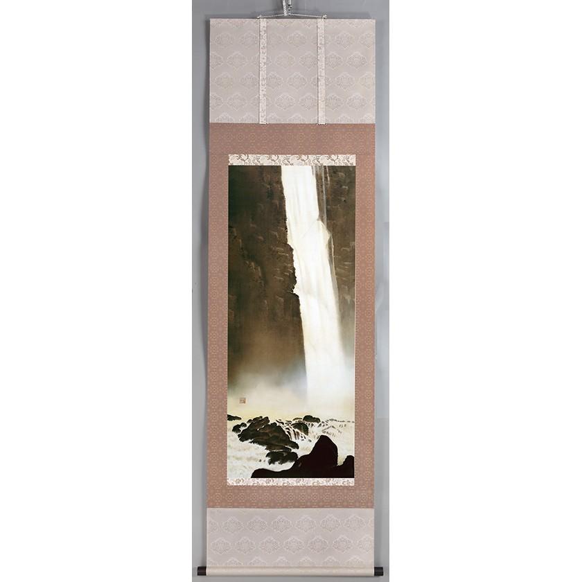 掛軸 複製 掛け軸 横山 大観 作品 「 飛泉 」 複製絵画 掛軸