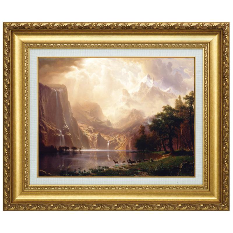 ビアスタット シエラ・ネバダ山脈 10号 立体複製名画 絵画 額付き インテリア アートの友社