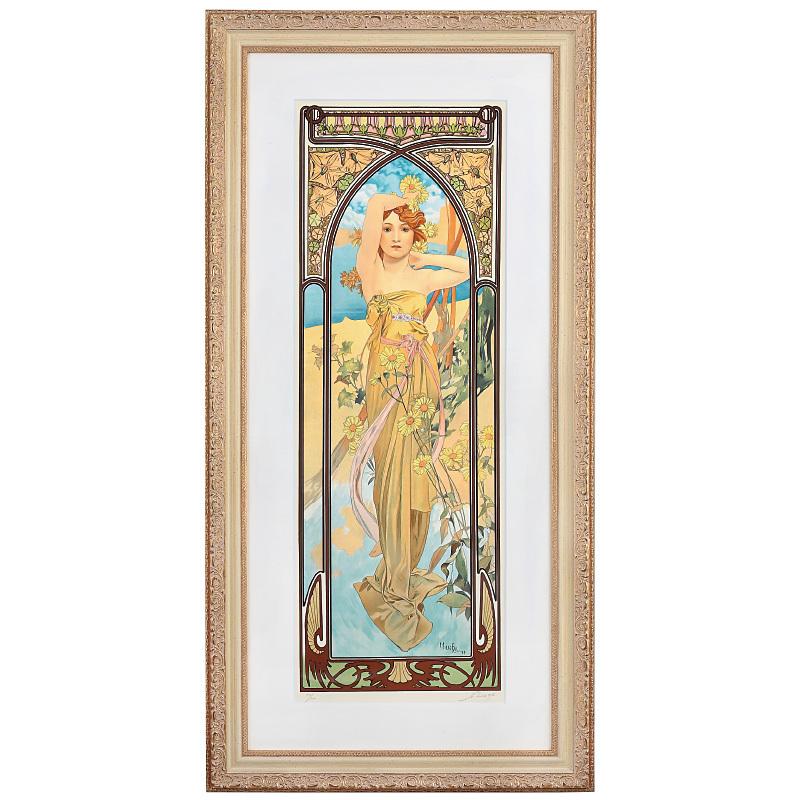 Alphonse Mucha 「四つの時・昼の輝き」 lithograph Alphonse Mucha 「四つの時・昼の輝き」 lithograph Alphonse