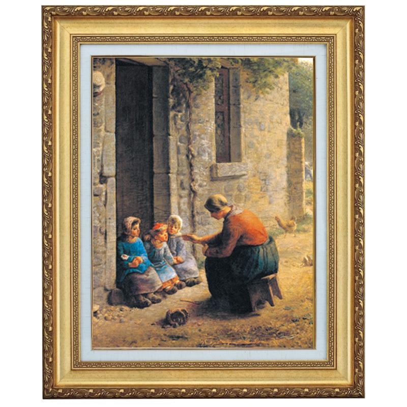 ジャン＝フランソワ・ミレー ミレー 子供たちに食事を与える農婦 10号