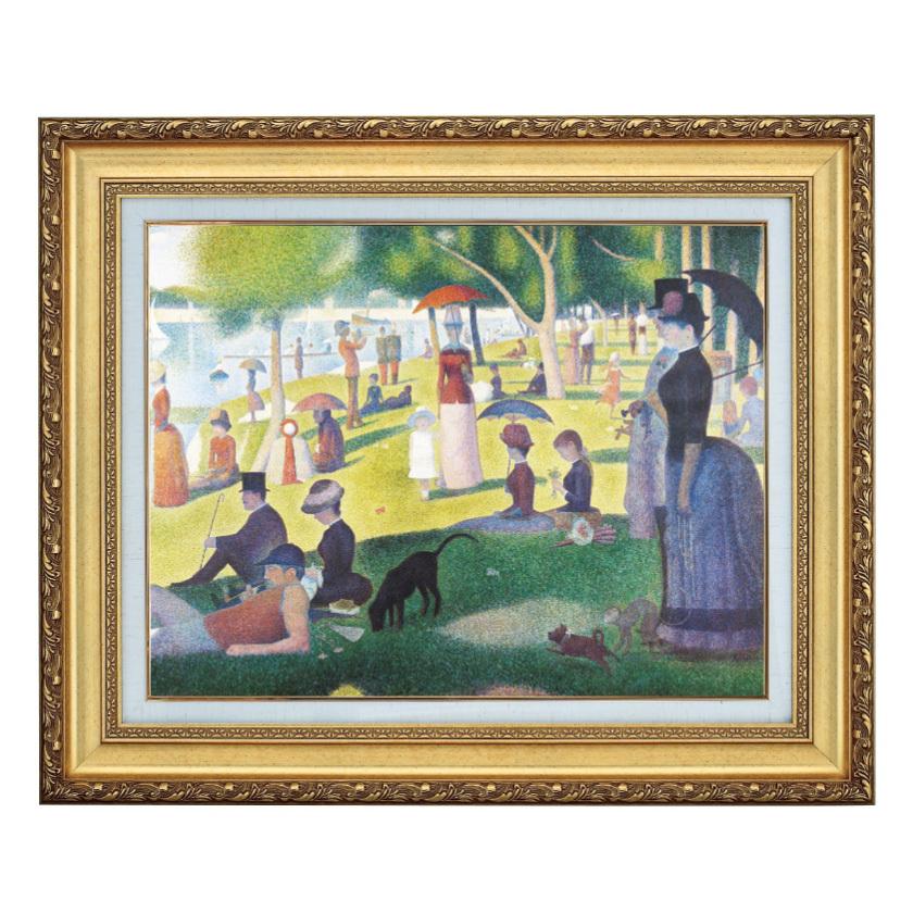 スーラ グランド・ジャット島の日曜日の午後 10号 立体複製名画 美術品 レプリカ 絵画 額付き インテリア - アートの友社  :a032-13902:ホーリ通信 Yahoo!ショップ - 通販 - Yahoo!ショッピング