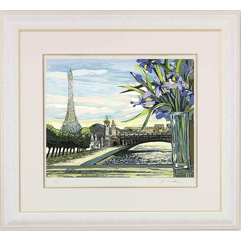 ミッシェル・アンリ エッフェル塔 美術品 シルクスクリーン 絵画  