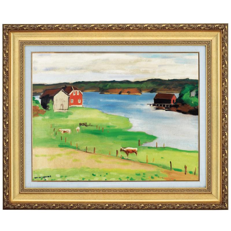 アルベール・マルケ マルケ ヘスネスの牧草地 10号 立体複製名画 絵画 額付き インテリア アートの友社