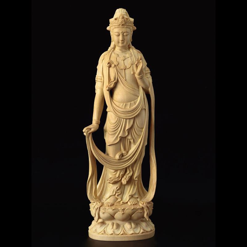 黄楊彫刻 仏像 観音菩薩 仏像彫刻 黄楊木彫刻 - アートの友社 黄楊彫刻 仏像 観音菩薩 仏像彫刻 黄楊木彫刻 - アートの友社