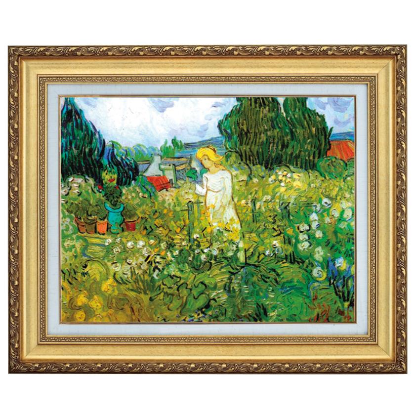 ゴッホ 庭のマルグリット 6号 立体複製名画 額付き 壁掛け 有名画家