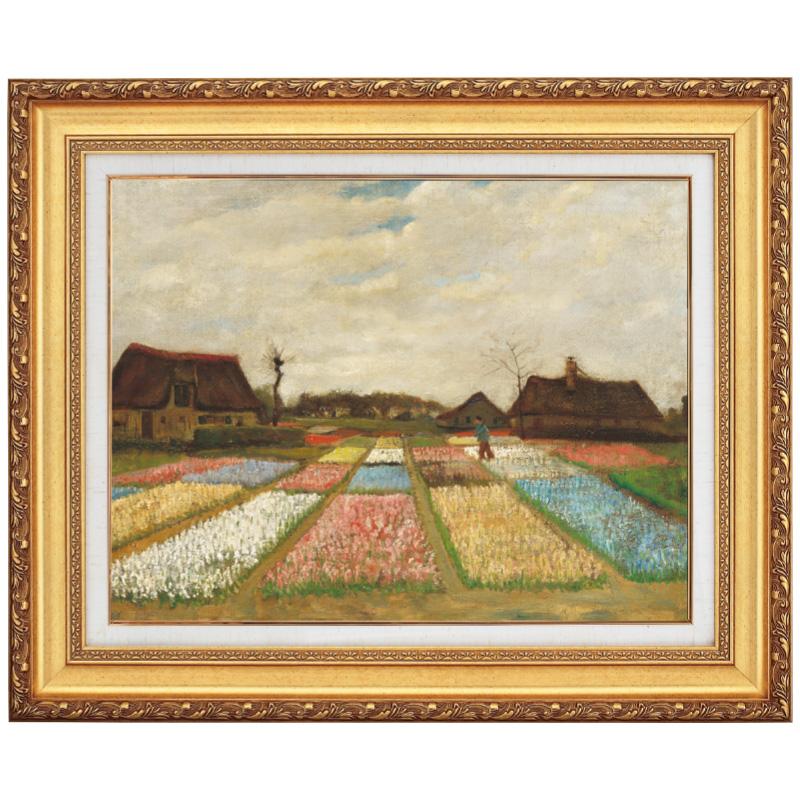ゴッホ オランダの花のベッド 10号 立体複製名画 額付き 壁掛け 有名