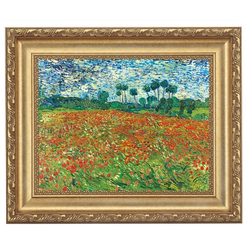 ゴッホ ひなげし畑 4号 立体複製名画 額付き 壁掛け 有名画家 アートの