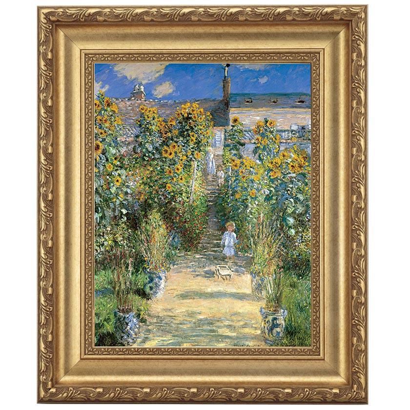 クロード・モネ ヴェトゥイユに咲く花 額縁 アート インテリア