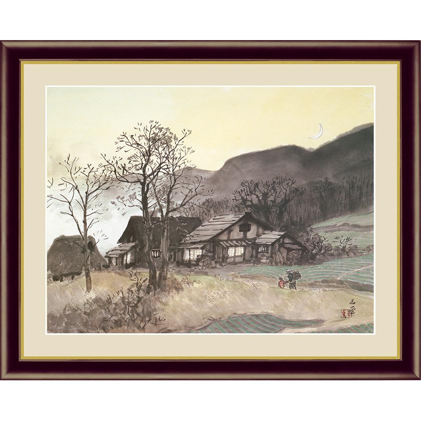 川合玉堂 作品 山水画 額装 四季 4点セット 6号 - アートの友社