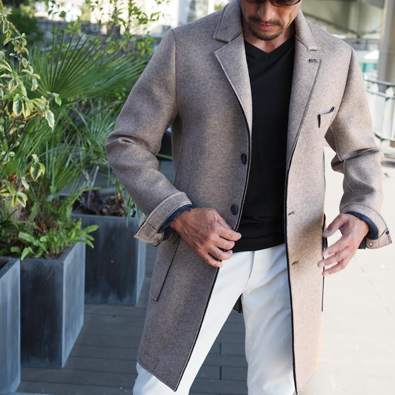 Bob シングル チェスターコート ベージュ Xxl 54 ビッグサイズ 18aw最新 メンズ大きいサイズ専門エレスタ 通販 Yahoo ショッピング