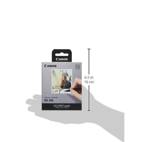 匿名配送　SELPHY SQUARE QX10　XS-20L　未使用品　ポーチ付 Canon SELPHY SQUARE QX10用カラーインク/ラベルセット XS-20L