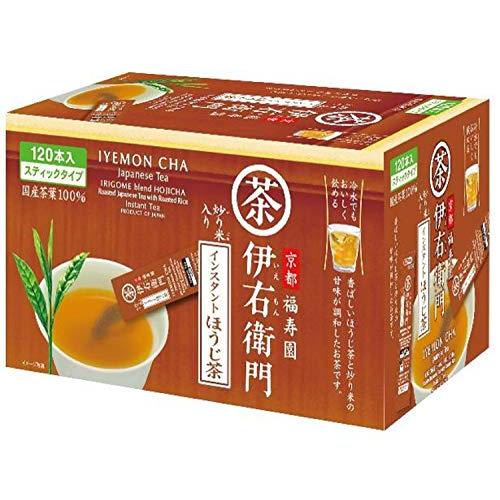 宇治の露 伊右衛門 インスタントほうじ茶スティック 120本入 粉末（Yahoo!・エレガライフYahoo!ショップ）