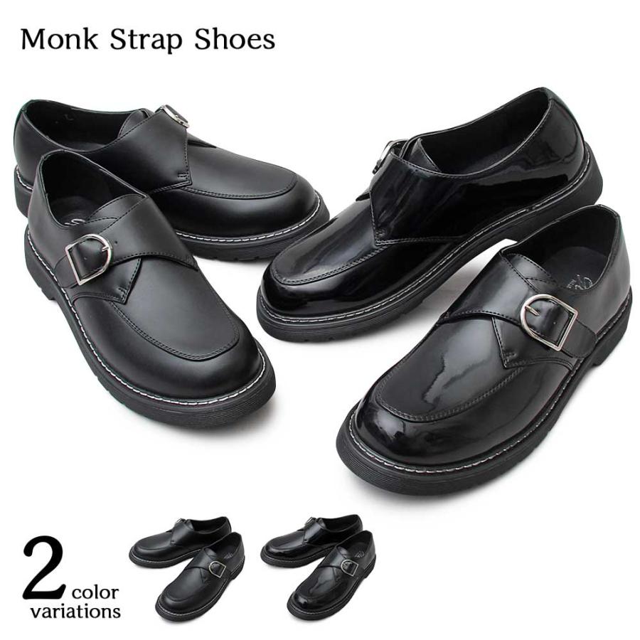スリッポン メンズ カジュアルシューズ ドレスシューズ モンクストラップ 革靴 黒 ブラック ビジネス フォーマル ビジネスシューズ Puレザー Glbt 174 Elegantv 通販 Yahoo ショッピング