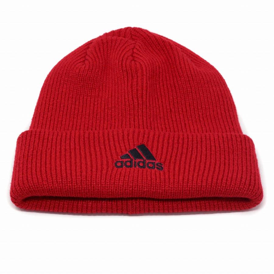 ニット帽 メンズ 柔らかい ストリート 発色 秋冬 アディダス 帽子 メンズ ニット帽 メンズ ソフト Adidas メール便対応 赤 レッド 100 021 Elehelm帽子通販専門店 通販 Yahoo ショッピング