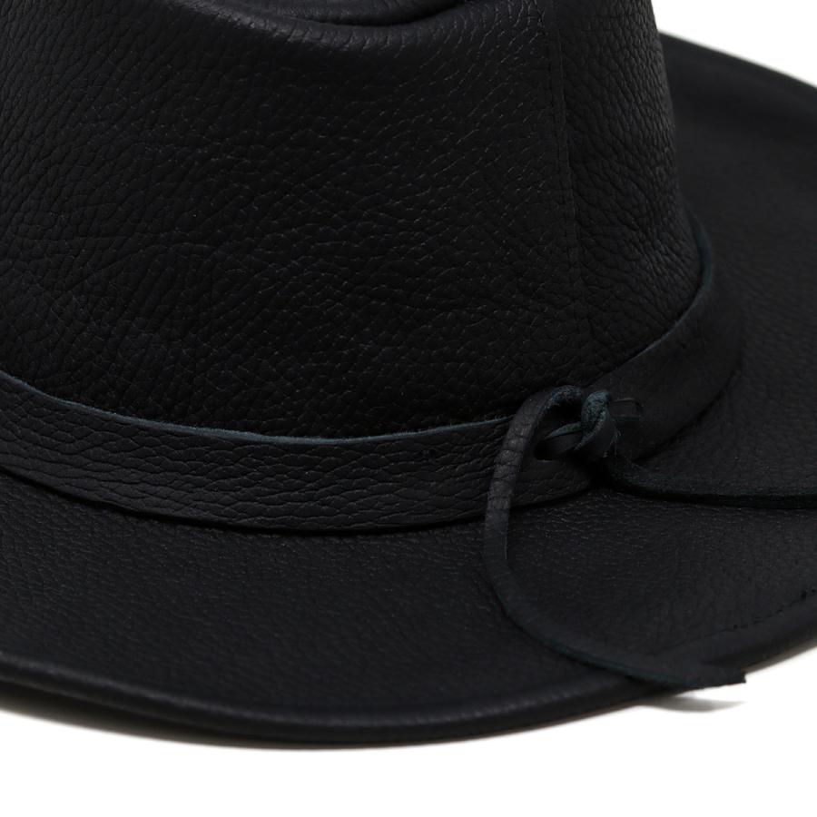 ハット メンズ レザーハット ヘンシェル 帽子 本革 コンチョ