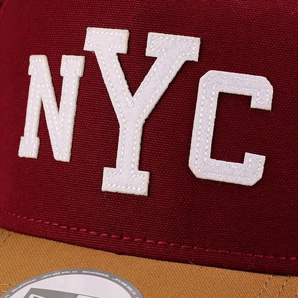 ニューエラ NYC キャップ NEWERA サイズ調整 大きめ new era 9FORTY キャンバス 3色 タンバイザー×ホワイト カーディナル｜elehelm-hatstore｜05