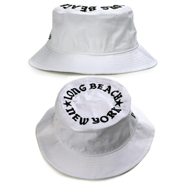 NEW ERA バケット ハット city word logo 春夏 ニューエラ NEW YORK LONG BEACH 帽子 メンズ レディース 白 ホワイト｜elehelm-hatstore｜03