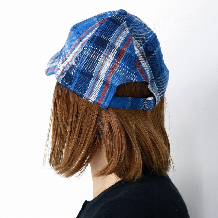 NEW ERA - 【ニューエラ】ウール ステッチ チェック柄 ワークキャップ ゴルフ 秋冬 紺×茶 elehelm-hatstore_11474908