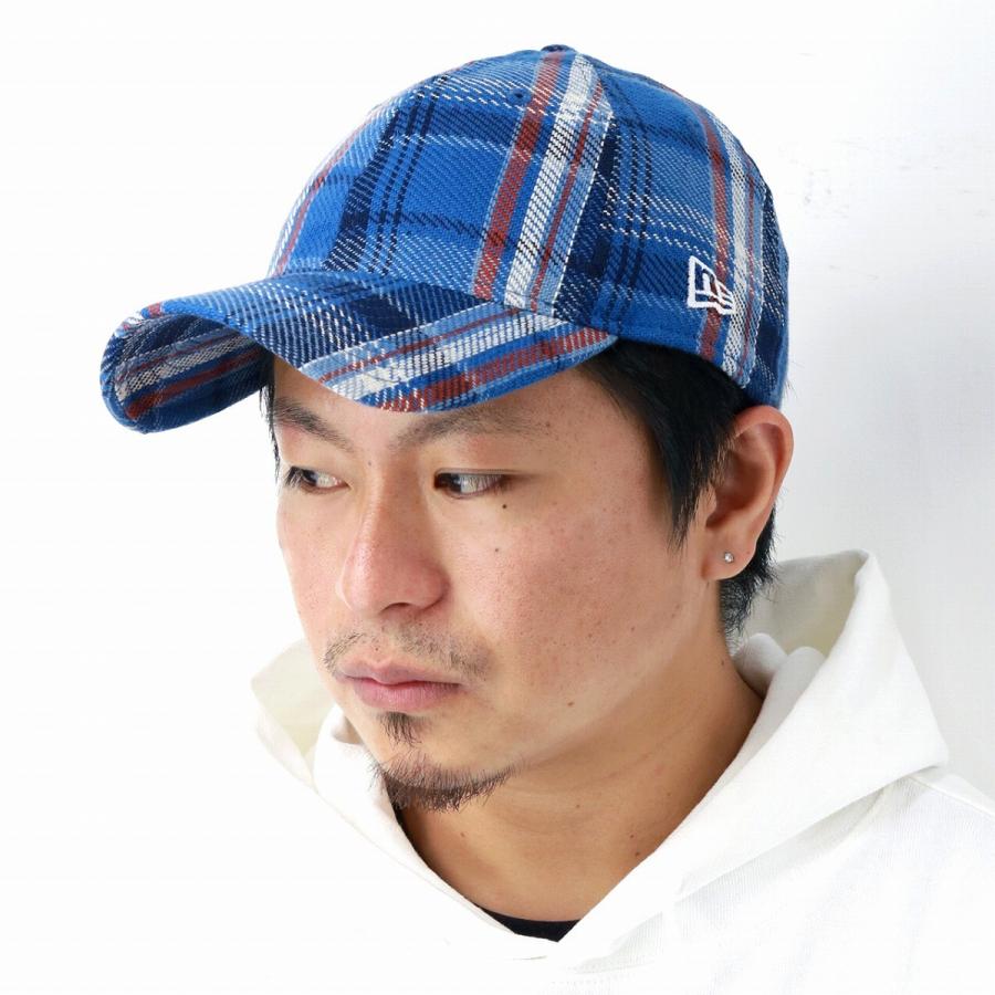 NEW ERA950キャップ（ブルーチェック） NEW ERA 秋冬 チェック柄 コットン100 キャップ ニューエラ