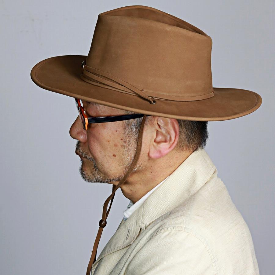軽量 レザー 帽子 ヘンシェル 本革 中折れ帽 カウボーイ ハット