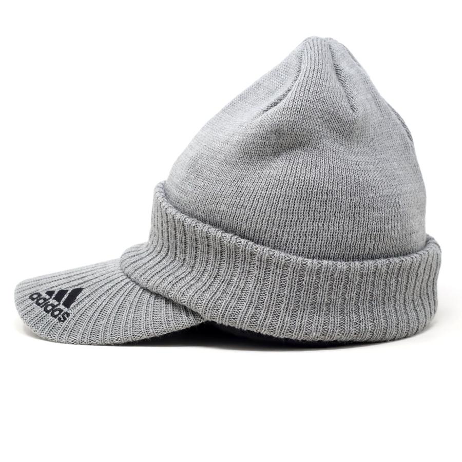 つば付きニット帽 メンズ 秋冬物 ニットオスロ adidas メンズ アディダス ニットキャップ 帽子 ニット帽 メンズ レディース つば付き帽子 つば付きニット帽子｜elehelm-hatstore｜05