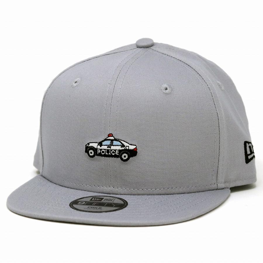 子供 キャップ ニューエラ Newera キッズ Kids パトカー 子供用 帽子 パトカー 車 働く車 グレー Elehelm 帽子通販専門店 通販 Yahoo ショッピング