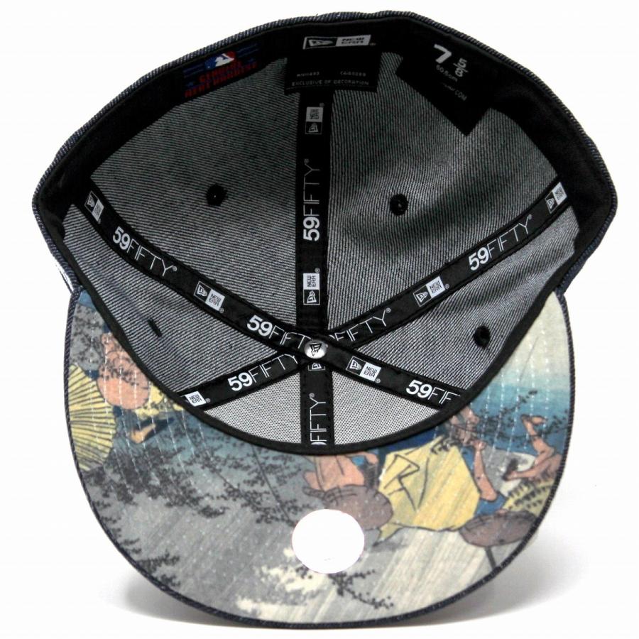 ニューエラ　浮世絵　キャップ 59FIFTY 浮世絵 葛飾北斎 凱風快晴 ブラック 小紋バイザー