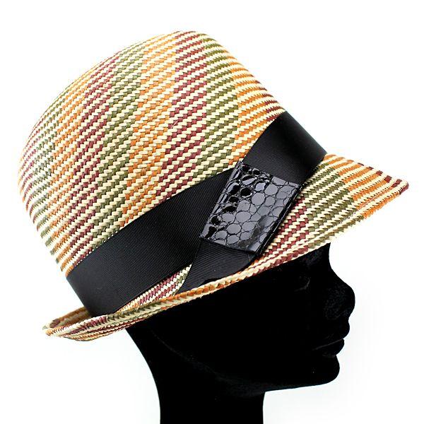帽子 NYで人気 OPHELIE HATS パナマのフェドラ帽 グログランリボン