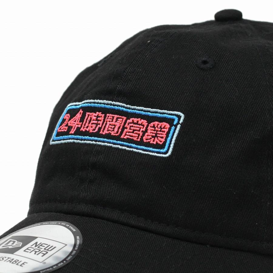 New Era 24A キャップ 黒 NEW ERA 24時間営業 刺繍 NEWERA キャップ 930 ニューエラ