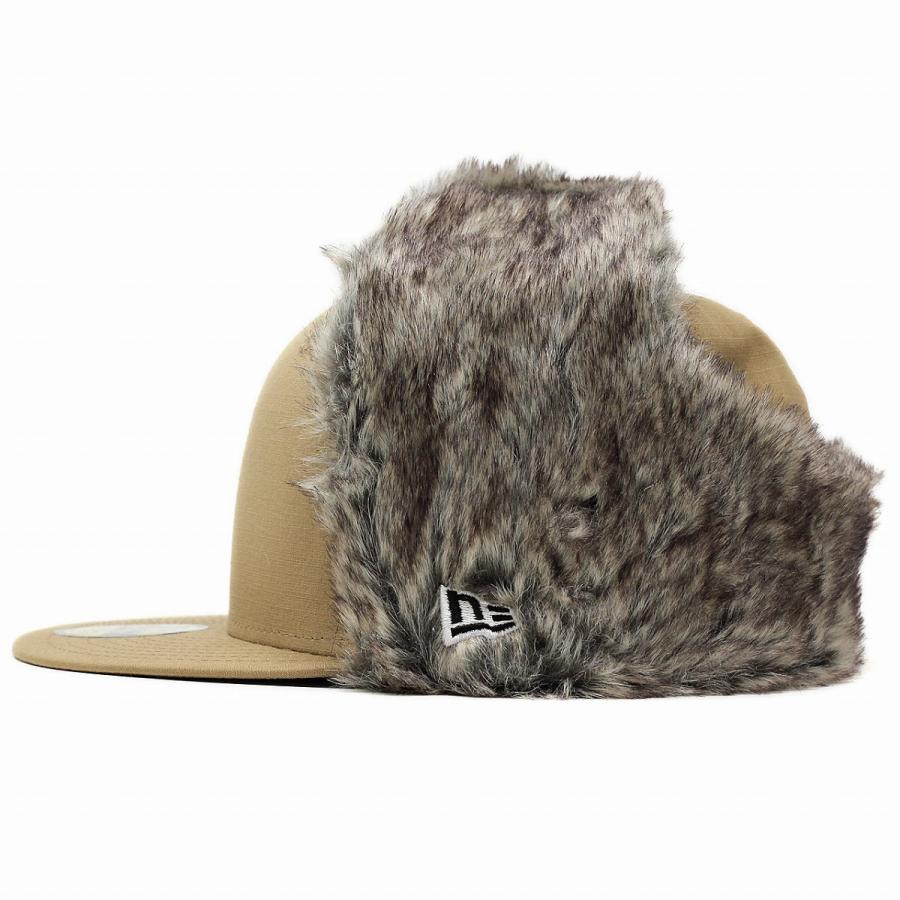 New Era 59FIFTY ベージュキャップ 耳あて付き NEW ERA（ニューエラ） リップストップ ドッグイヤーキャップ キャップ