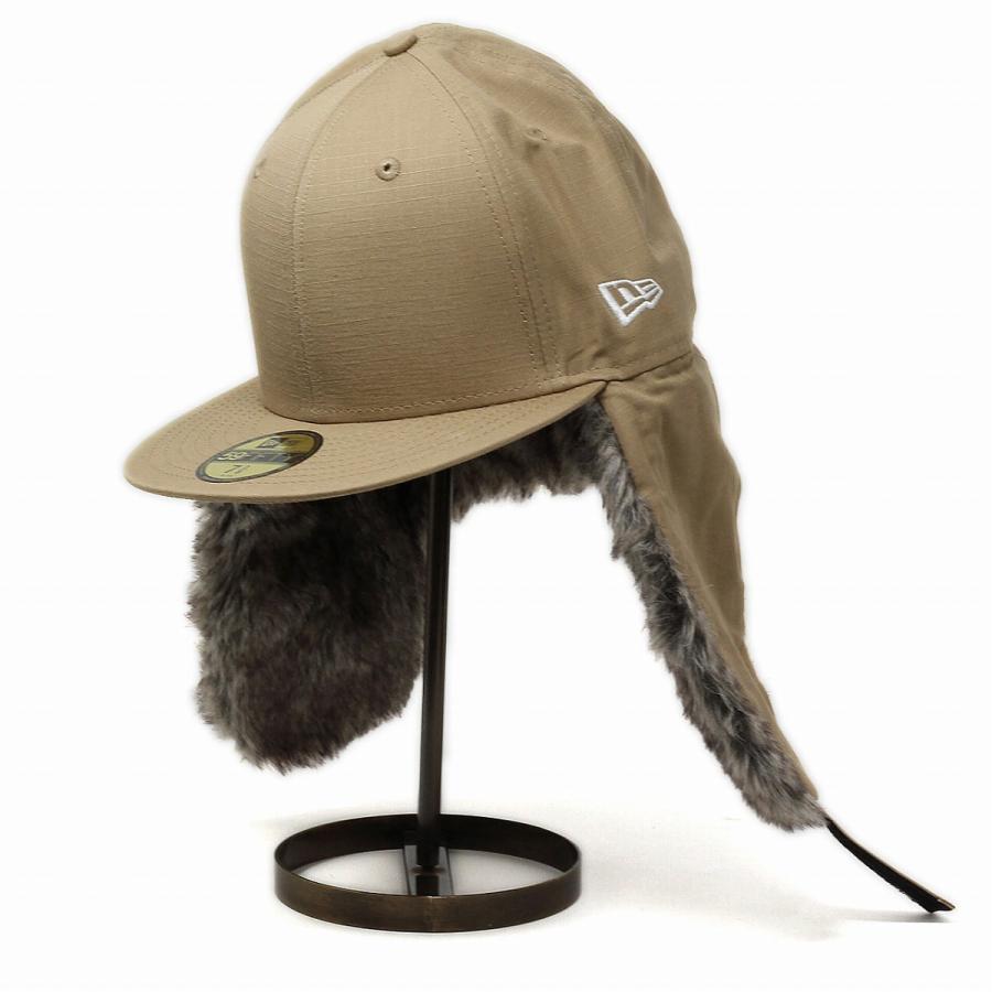 別注　ニューエラ ファー付 59fifty イヤーフラップキャップ NEW ERA（ニューエラ） リップストップ ドッグイヤーキャップ キャップ