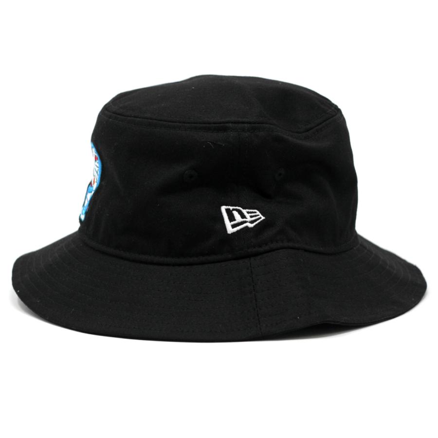 NEWERA バケット01 ドラえもん オリジナル ロゴ ニューエラ バケットハット インサイド オールオーバープリント bucket hat 黒  ブラック