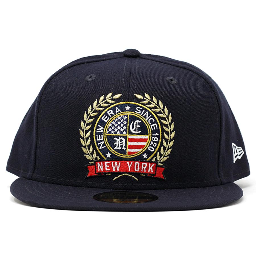 キャップ NEWERA 59FIFTY ストリート ロゴエンブロイダリー エンブレム 帽子 大きいサイズあり ベースボールキャップ オールドスクール ブランド 紺 ネイビー｜elehelm-hatstore｜03