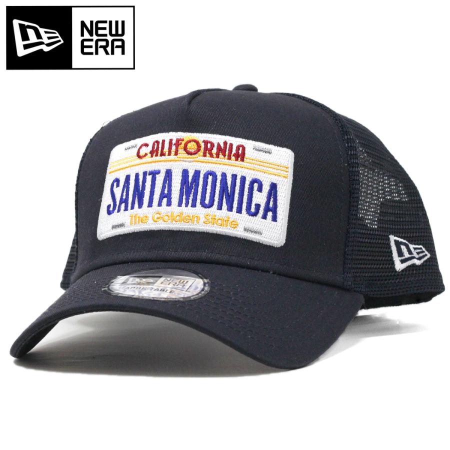 Newera 9forty A Frame トラッカー サンタモニカ ワッペン 刺繍 キャップ メンズ メッシュ 帽子 ベースボールキャップ スナップバック 紺 ネイビー Elehelm帽子通販専門店 通販 Yahoo ショッピング