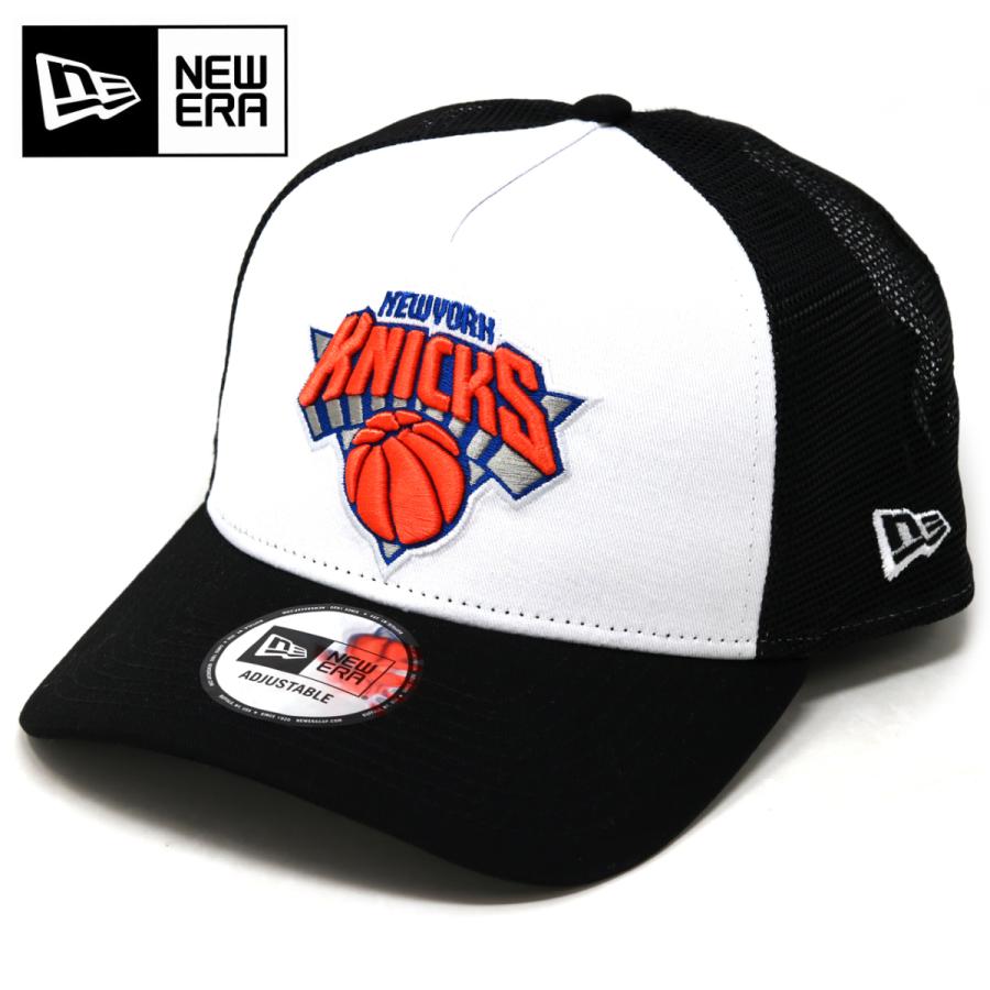 キャップ メッシュ ゴルフ メンズ 深め 9FORTY A-Frame Trucker ニューエラ NBA New York Knicks キャップ レディース ホワイト NEWERA ブランド 定番｜elehelm-hatstore