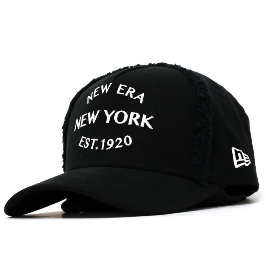 ニューエラ キャップ 9FORTY A-Frame コールドウォッシュ NEW ERA NEW YORK 1920 ニューヨーク ロゴ キャップ スナップバック / 黒 ブラック｜elehelm-hatstore