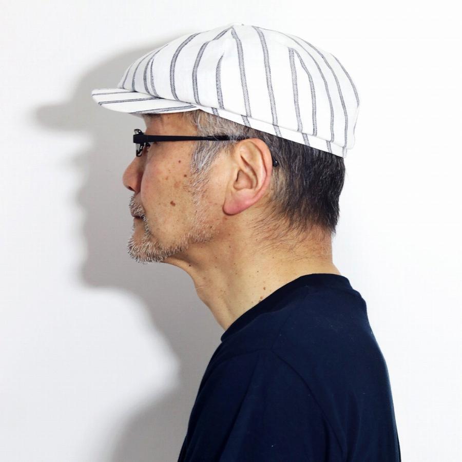 ハンチング メンズ 帽子 春夏 リネン100% サイズ調整可能 父の日