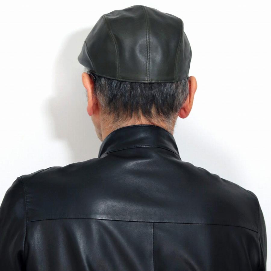 21AW】マリアーノ MAGLIANO 牛革 ハンチング帽 M 黒 帽子 21AW