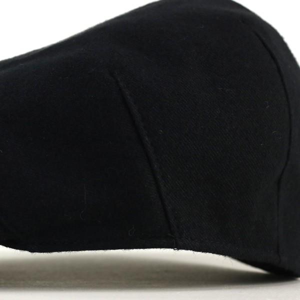 フランネル 秋冬 ハンチング メンズ キャスケット 日本製 cap 帽子 サイズ調節付き/黒｜elehelm-hatstore｜05