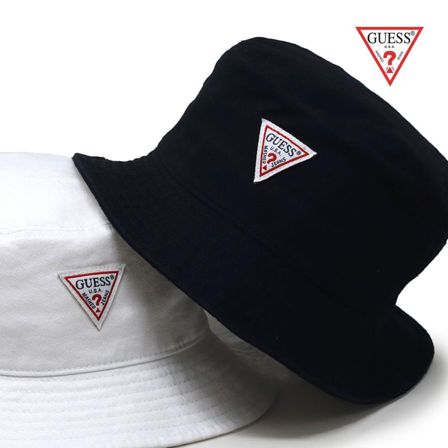 GUESS（ゲス） ハット シンプル バケットハット メンズ 帽子 ツイル