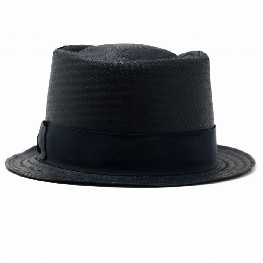 ニューヨークハット　New York Hat 中折れ帽子　黒　美品 NEW YORK HAT ニューヨークハット 中折れハット メンズ 中折れ