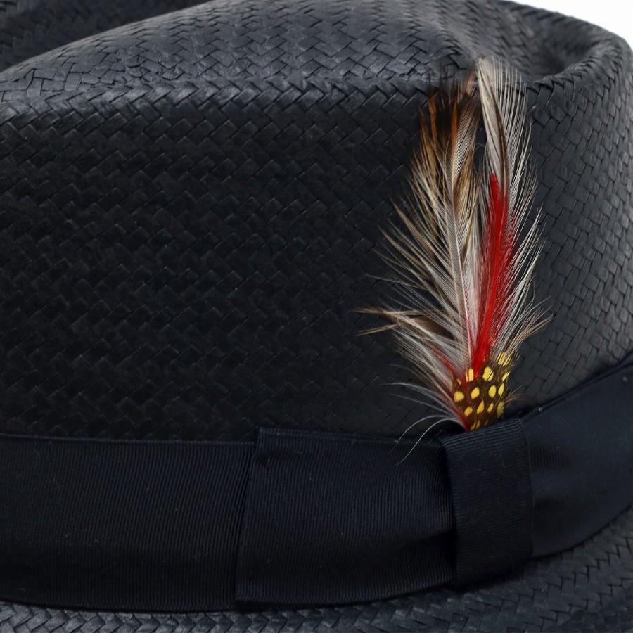 ニューヨークハット　New York Hat 中折れ帽子　黒　美品 送料無料 NEW YORK HAT ニューヨークハット フェルト中折れ